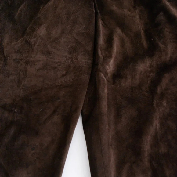 Vintage Danier Leather  Brown Suede Straight Leg Pants Size 14 - Picture 6 of 14